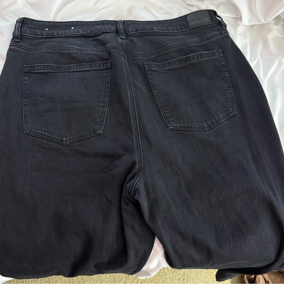 Black American Eagle high rise jeans size 14 - Picture 4 of 5